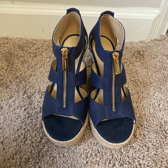 Denim Espadrille Wedges - Picture 2 of 3